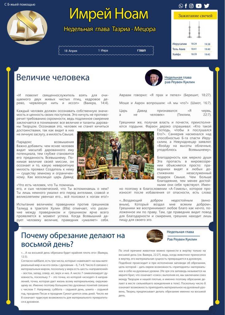 Глава Тазриа-Мецора
