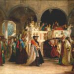 Solomon_Alexander_Hart_-_The_Feast_of_the_Rejoicing_of_the_Law_at_the_Synagogue_in_Leghorn_Italy_-_Google_Art_Project
