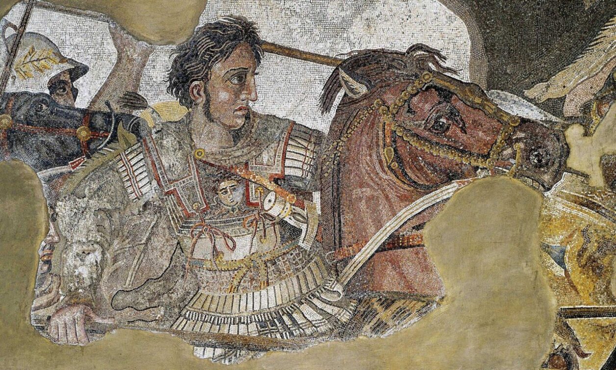 Александр Македонский на фрагменте древнеримской мозаики из Помпей
