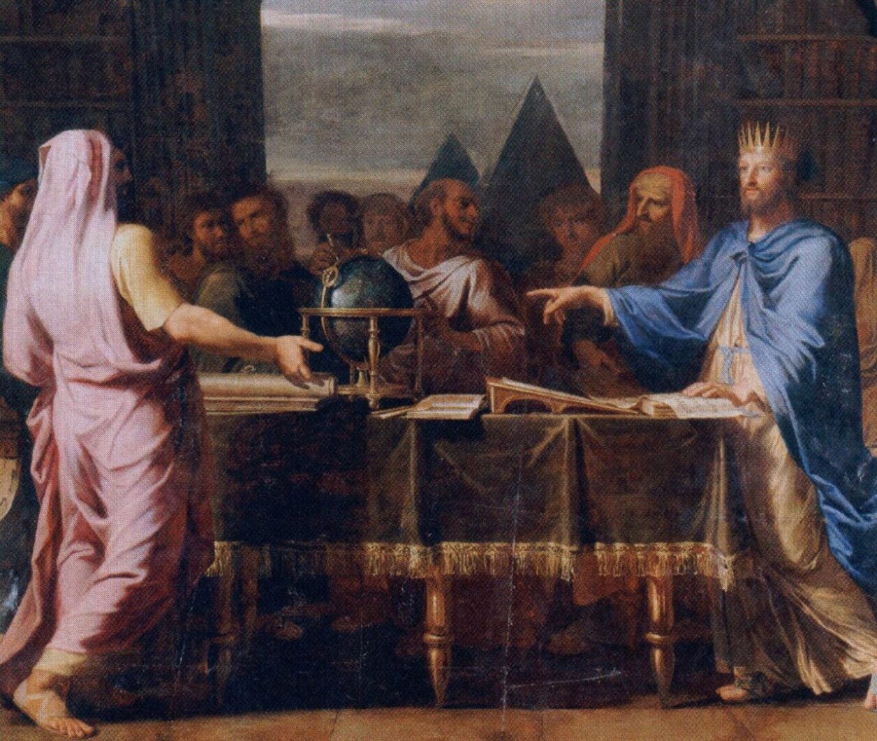 Царь Талмай с еврейскими мудрецами. Рисунок ean-Baptiste de Champaigne