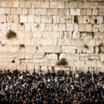 Prayers at the Western Wall, Jerusalem, Israel.