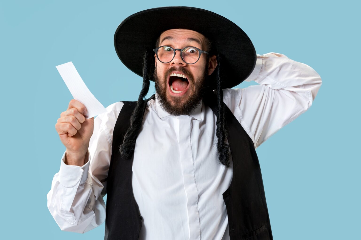 Portrait of a young orthodox Hasdim Jewish man