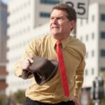 Businessmen In A Rush